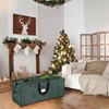 Hastings Home Christmas Tree Storage Canvas Bag up to 9 FT Artificial Trees, Protects Holiday Decorations, Green 651884YQL